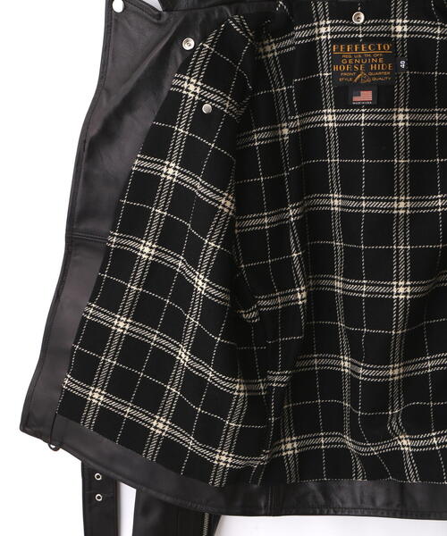 schott（ショット）の「Schott/ショット/668US SPECIAL HORSEHIDE ONESTAR/スペシャルフォースハイド ワンスター（ライダースジャケット・メンズ・ブラック・36/38/40/42/44）」の10枚目の写真