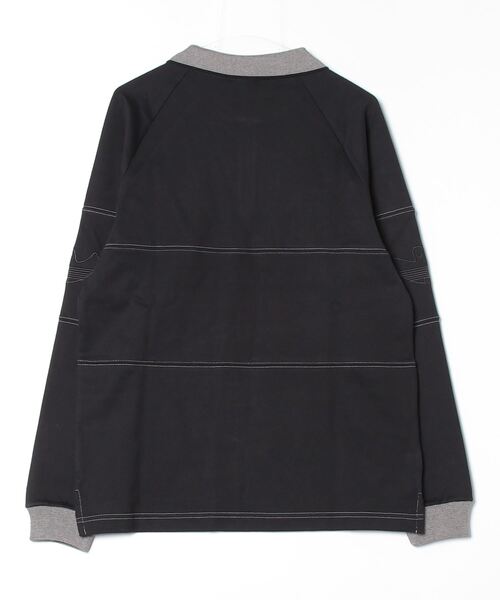 adidas(アディダス)の「シュムーフォイルヘビーウェイト ラグビー長袖シャツ / ロンT / アディダスオリジナルス adidas Originals(Tシャツ/カットソー・メンズ・ブラック/ホワイト×グリーン・XX-LARGE/LARGE/MEDIUM/X-LARGE/SMALL/3XL/X-SMALL)」の9枚目の写真