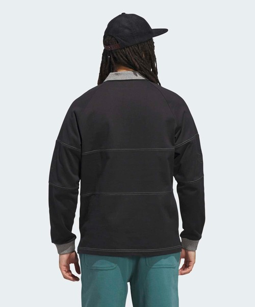 adidas(アディダス)の「シュムーフォイルヘビーウェイト ラグビー長袖シャツ / ロンT / アディダスオリジナルス adidas Originals(Tシャツ/カットソー・メンズ・ブラック/ホワイト×グリーン・XX-LARGE/LARGE/MEDIUM/X-LARGE/SMALL/3XL/X-SMALL)」の5枚目の写真