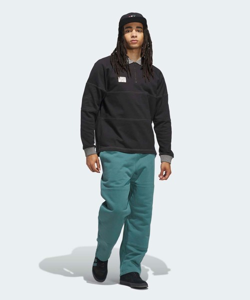 adidas(アディダス)の「シュムーフォイルヘビーウェイト ラグビー長袖シャツ / ロンT / アディダスオリジナルス adidas Originals(Tシャツ/カットソー・メンズ・ブラック/ホワイト×グリーン・XX-LARGE/LARGE/MEDIUM/X-LARGE/SMALL/3XL/X-SMALL)」の8枚目の写真