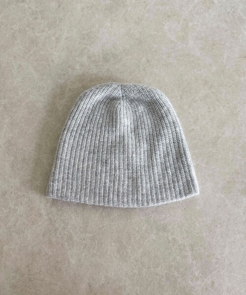 fredy emue(フレディエミュ)の「アンゴラ混リブニットキャップ(ニットキャップ/ビーニー・レディース・グレー/アイボリー・FREE)」の10枚目の写真