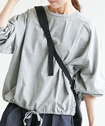 SOLAMONAT（ソラモナ）の「パフ天竺 裾ヒモ長袖 プルオーバー（Tシャツ/カットソー）」
