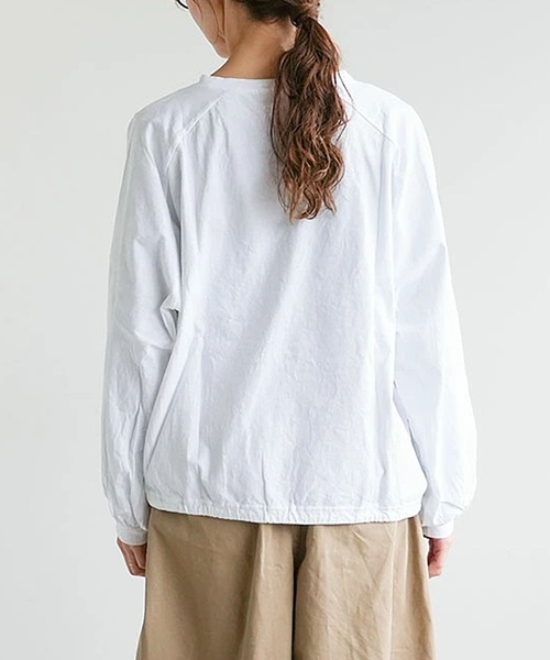 SOLAMONAT(ソラモナ)の「パフ天竺 裾ヒモ長袖 プルオーバー(Tシャツ/カットソー・レディース・杢グレー/ホワイト/ライトピンク/ライトブルー/ブラック・FREE)」の17枚目の写真