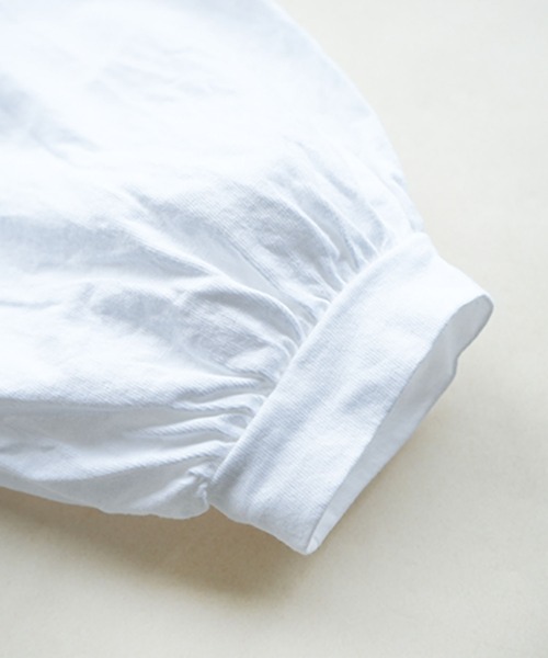 SOLAMONAT(ソラモナ)の「パフ天竺 裾ヒモ長袖 プルオーバー(Tシャツ/カットソー・レディース・杢グレー/ホワイト/ライトピンク/ライトブルー/ブラック・FREE)」の22枚目の写真