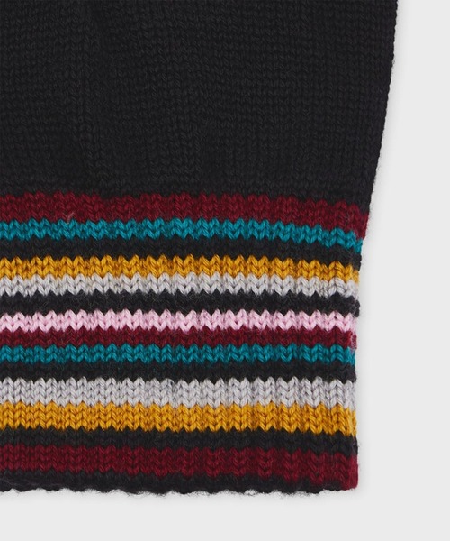 Paul Smith(ポールスミス)の「ウィメンズ "Signature Stripe" グローブ / 255769 425F(手袋・レディース・ブラック・FREE)」の3枚目の写真