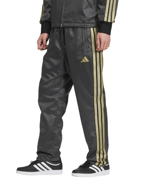 adidas（アディダス）の「アディダス adidas Staygold クライマウォーム メッシュの裏地付き フルレングス オープンヘム パンツ（その他パンツ・メンズ・ブラック×ブラック/ホワイト×ゴールド/ブラック×ゴールド・S/M/L/LL/3L）」の3枚目の写真