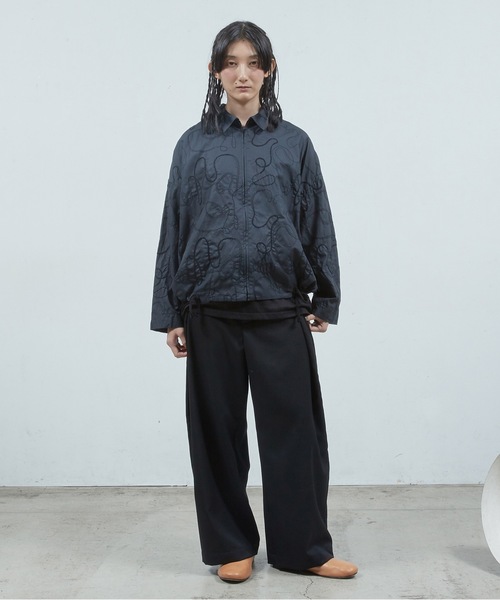 Dulcamara（ドゥルカマラ）の「ラフステッチZipアップBL（ブルゾン・メンズ・ネイビー/ミント・0/1）」の7枚目の写真