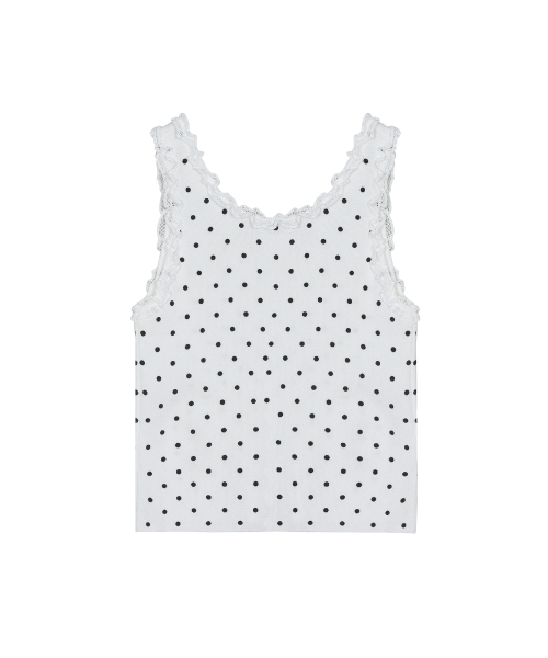 NICK&NICOLE(ニックアンドニコール)の「DOT LACE SLEEVELESS TOP_IVORY(Tシャツ/カットソー・レディース・その他・FREE)」の6枚目の写真