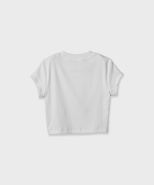 Calvin Klein(カルバン・クライン)の「Calvin Klein A-MONOGRAM BABY TEE / 47AB802 (Tシャツ/カットソー・レディース・ホワイト/ブラック・M/S)」の3枚目の写真