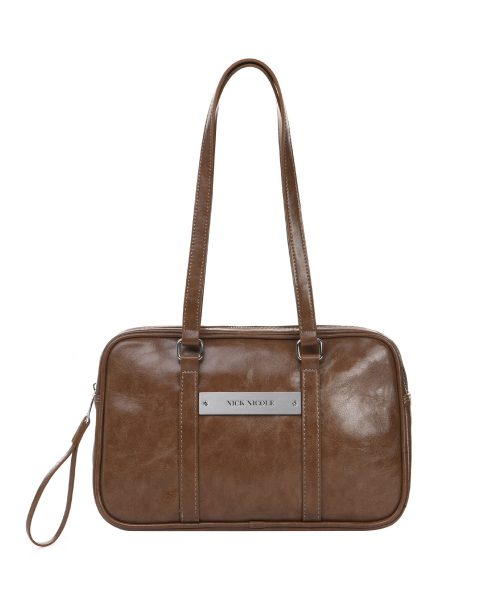 NICK&NICOLE(ニックアンドニコール)の「CRYSTAL LEATHER BOSTON BAG_CAMEL(ショルダーバッグ・レディース・その他・FREE)」の1枚目の写真