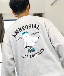 グラフィック ワイド スウェット プルオーバー 裏起毛 長袖 トレーナー 韓国
