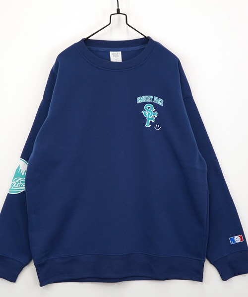 セール】グラフィック ワイド スウェット プルオーバー 裏起毛 長袖