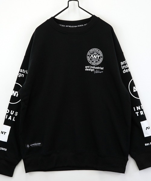 セール】グラフィック ワイド スウェット プルオーバー 裏起毛 長袖