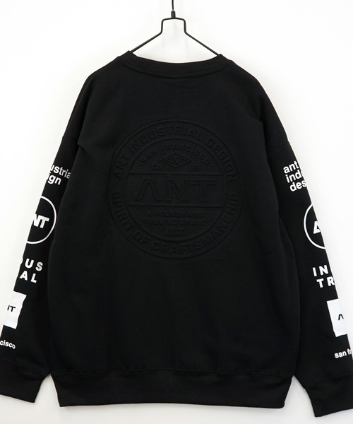 黒 スウェット トレーナー ロゴ付き セール】グラフィック ワイド スウェット プルオーバー 裏起毛 長袖