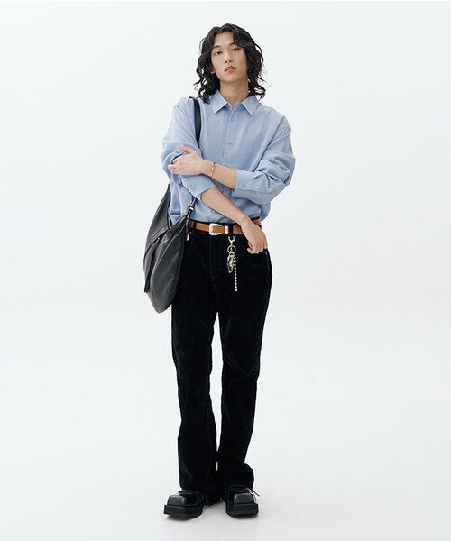 MUSINSA STANDARD（ムシンサスタンダード）の「リラックスドリネンライクシャツ[サックスブルー]（シャツ/ブラウス・メンズ・その他・SMALL/MEDIUM/LARGE/X-LARGE/XX-LARGE）」の7枚目の写真