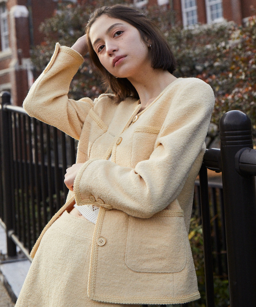 TTUDEMENT(トュードメント)の「BOUCLE TWEED JACKET BUTTER(その他アウター・レディース・その他・MEDIUM)」の1枚目の写真