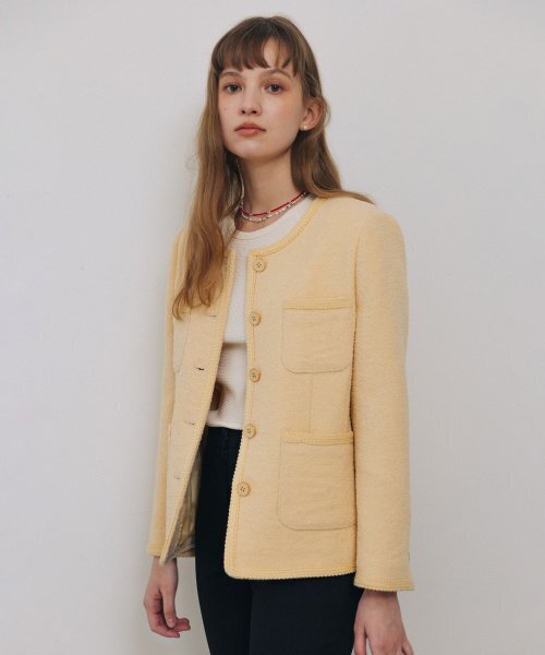 TTUDEMENT(トュードメント)の「BOUCLE TWEED JACKET BUTTER(その他アウター・レディース・その他・MEDIUM)」の2枚目の写真