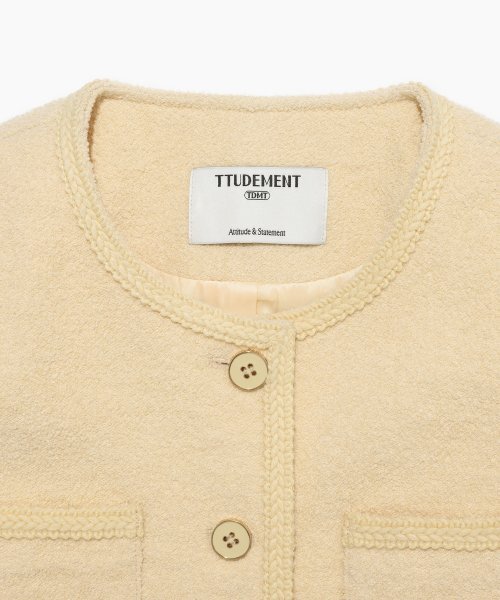 TTUDEMENT(トュードメント)の「BOUCLE TWEED JACKET BUTTER(その他アウター・レディース・その他・MEDIUM)」の7枚目の写真