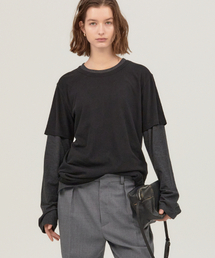 レイヤードTシャツセット ブラック