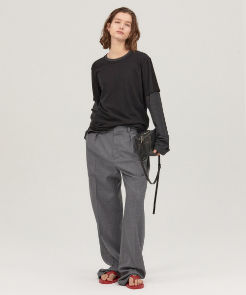 NOHANT（ノアン）の「レイヤードTシャツセット ブラック（Tシャツ/カットソー・レディース・ブラック・SMALL/MEDIUM/LARGE）」の2枚目の写真