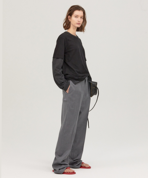 NOHANT（ノアン）の「レイヤードTシャツセット ブラック（Tシャツ/カットソー・レディース・ブラック・SMALL/MEDIUM/LARGE）」の3枚目の写真