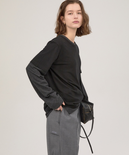 NOHANT（ノアン）の「レイヤードTシャツセット ブラック（Tシャツ/カットソー・レディース・ブラック・SMALL/MEDIUM/LARGE）」の7枚目の写真