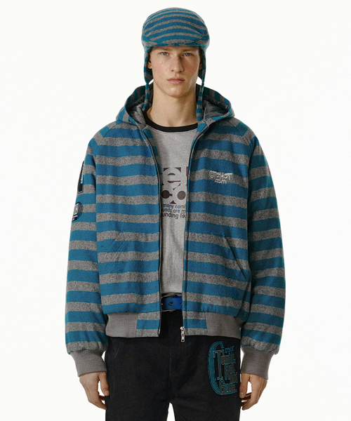 TEKET(テケット)の「Static Sound Varsity Jacket Blue(その他アウター・レディース・その他・LARGE/SMALL/MEDIUM)」の2枚目の写真