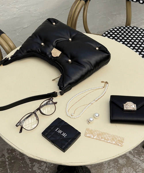 my twilight（マイトワイライト）の「mytwilight PARISモチーフ パフィーバッグ（ハンドバッグ・レディース・アイボリー/ブラック/ライトブルー・FREE）」の5枚目の写真