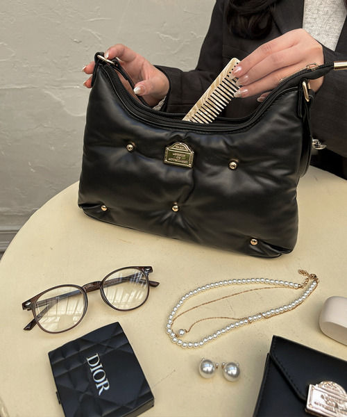 my twilight（マイトワイライト）の「mytwilight PARISモチーフ パフィーバッグ（ハンドバッグ・レディース・アイボリー/ブラック/ライトブルー・FREE）」の7枚目の写真