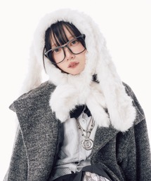 【Nerd out XU】rabbit ears fur balaclava / 【ナードアウトエックスユー】ラビットイヤーファーバラクラバ <着用動画あり>