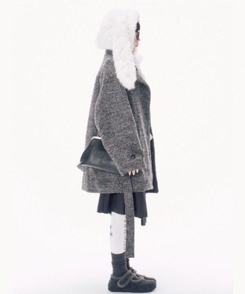 Never mind the XU / Chikashitsu+(ネバーマインド ザ エックスユー / チカシツプラス)の「【Nerd out XU】rabbit ears fur balaclava / 【ナードアウトエックスユー】ラビットイヤーファーバラクラバ <着用動画あり>(ニットキャップ/ビーニー・レディース・ホワイト/ブラウン・ONE SIZE)」の12枚目の写真