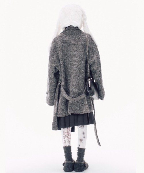 Never mind the XU / Chikashitsu+(ネバーマインド ザ エックスユー / チカシツプラス)の「【Nerd out XU】rabbit ears fur balaclava / 【ナードアウトエックスユー】ラビットイヤーファーバラクラバ <着用動画あり>(ニットキャップ/ビーニー・レディース・ホワイト/ブラウン・ONE SIZE)」の11枚目の写真