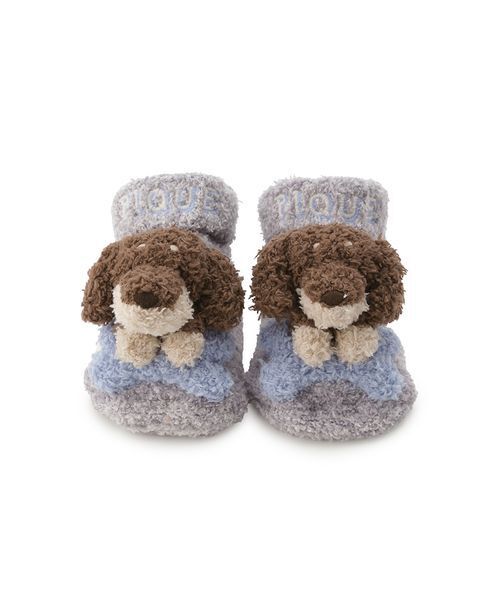 gelato pique(ジェラートピケ)の「【BABY】ベビモコダックスフンドソックス(ベビーシューズ/ベビーソックス・キッズ・グレー/ピンク・7)」の2枚目の写真