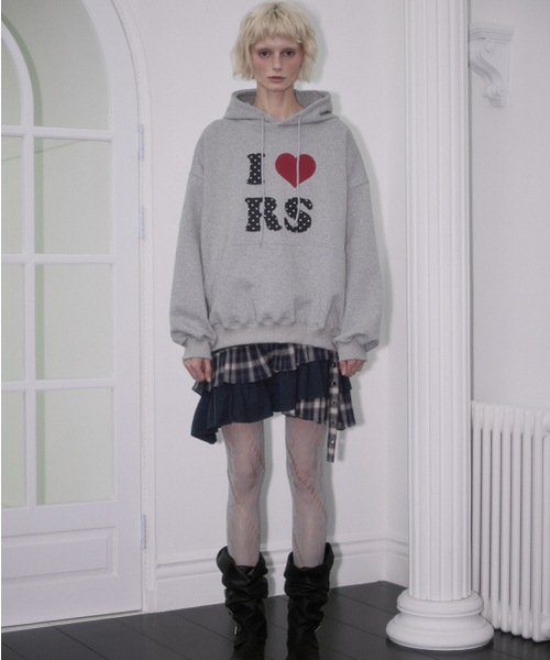 ROSEFRANTZ（ロゼフランツ）の「Dot Heart Hoodie [Gray]（パーカー・レディース・アッシュグレー・OS）」の2枚目の写真