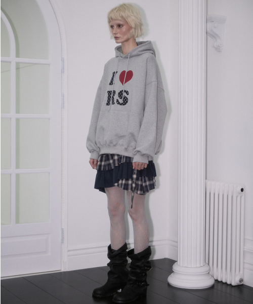 ROSEFRANTZ（ロゼフランツ）の「Dot Heart Hoodie [Gray]（パーカー・レディース・アッシュグレー・OS）」の3枚目の写真