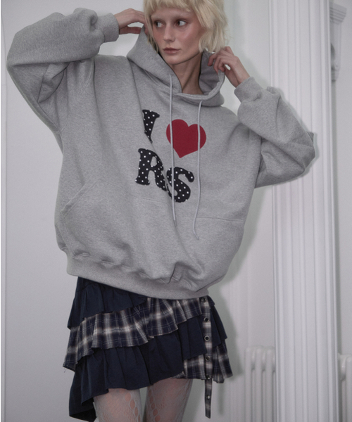 ROSEFRANTZ（ロゼフランツ）の「Dot Heart Hoodie [Gray]（パーカー・レディース・アッシュグレー・OS）」の6枚目の写真