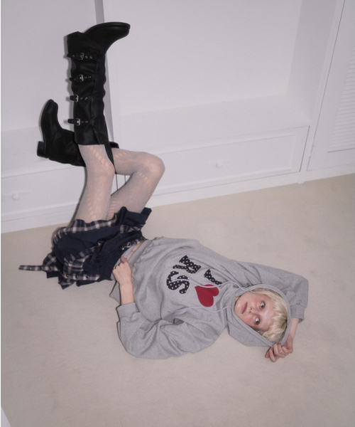ROSEFRANTZ（ロゼフランツ）の「Dot Heart Hoodie [Gray]（パーカー・レディース・アッシュグレー・OS）」の9枚目の写真