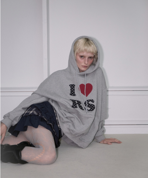 ROSEFRANTZ（ロゼフランツ）の「Dot Heart Hoodie [Gray]（パーカー・レディース・アッシュグレー・OS）」の11枚目の写真