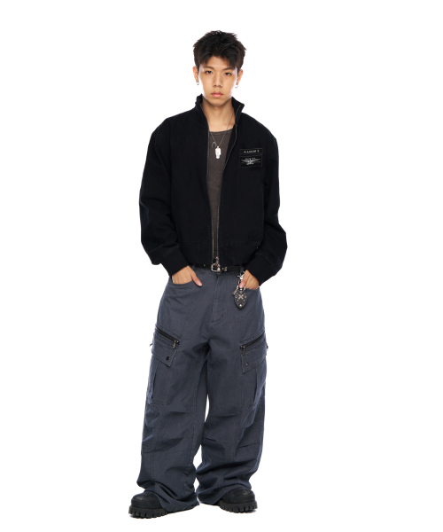 AAKAM（アーカム）の「Knee Pin-Tuck Zippered Cargo Pants (Dark Gray)（その他パンツ・レディース・その他・1/2）」の11枚目の写真