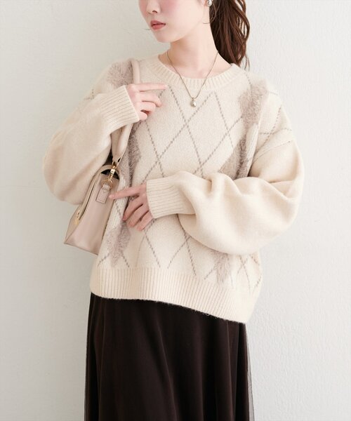 natural couture（ナチュラルクチュール）の「フェザーアーガイルゆる
