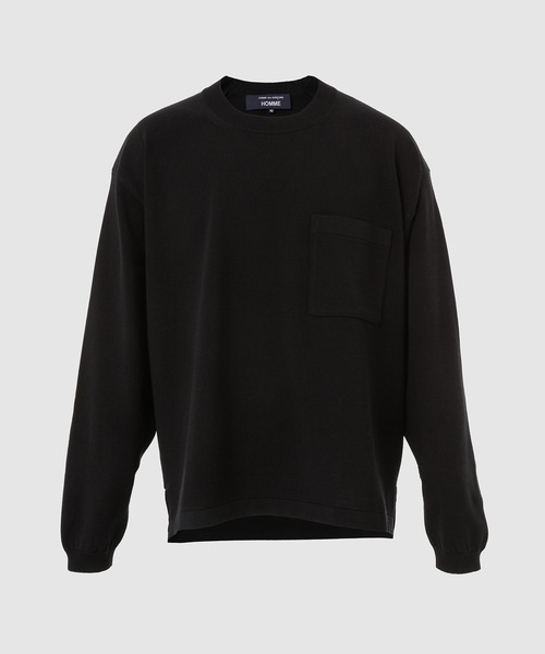 COMME des GARCONS HOMME(コム デ ギャルソン・オム)の「COTTON WOOL OVERSIZE KNIT(ニット/セーター・メンズ・ブラック/ネイビー・L/M/S)」の2枚目の写真