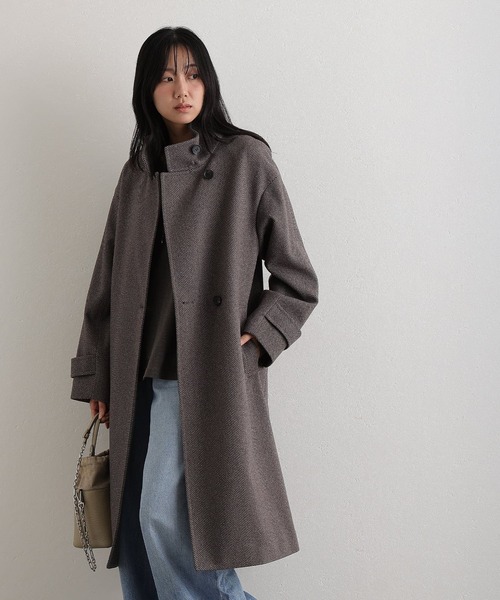 ElegChic(エレグシック)の「フェイクウールコート(チェスターコート・レディース・グレー系その他2/ダークグレー/ボルドー/グレー系その他・M/L)」の2枚目の写真