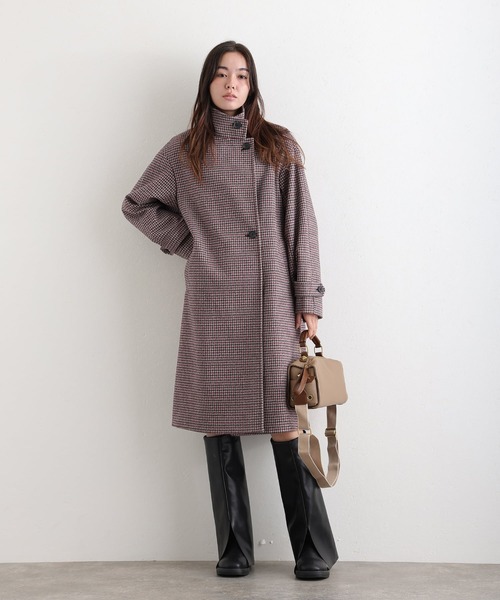 ElegChic(エレグシック)の「フェイクウールコート(チェスターコート・レディース・グレー系その他2/ダークグレー/ボルドー/グレー系その他・M/L)」の4枚目の写真