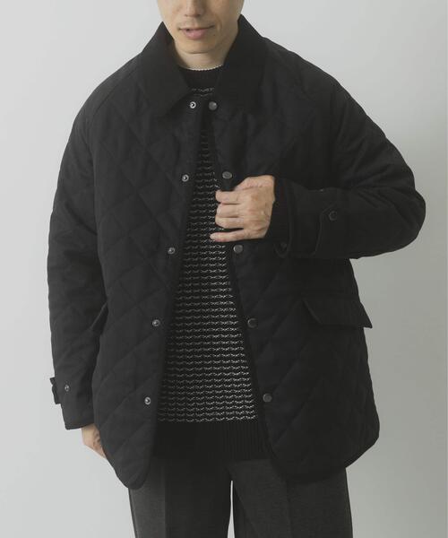 ITEMS URBANRESEARCH（アイテムズ アーバンリサーチ）の「襟コーデュロイ 中綿キルティングジャケット（ダウンジャケット/コート・メンズ・ブラック系その他/ブルー系その他/ネイビー/ブラック・LARGE/MEDIUM）」の15枚目の写真