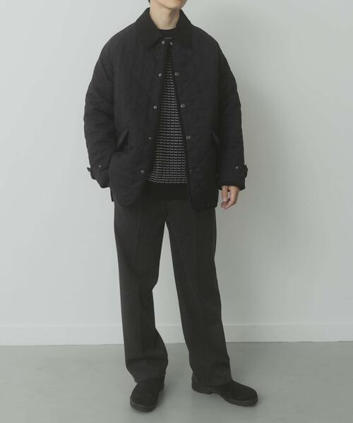 ITEMS URBANRESEARCH（アイテムズ アーバンリサーチ）の「襟コーデュロイ 中綿キルティングジャケット（ダウンジャケット/コート・メンズ・ブラック系その他/ブルー系その他/ネイビー/ブラック・LARGE/MEDIUM）」の11枚目の写真
