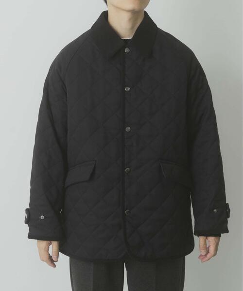 ITEMS URBANRESEARCH（アイテムズ アーバンリサーチ）の「襟コーデュロイ 中綿キルティングジャケット（ダウンジャケット/コート・メンズ・ブラック系その他/ブルー系その他/ネイビー/ブラック・LARGE/MEDIUM）」の10枚目の写真