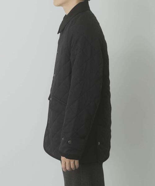 ITEMS URBANRESEARCH（アイテムズ アーバンリサーチ）の「襟コーデュロイ 中綿キルティングジャケット（ダウンジャケット/コート・メンズ・ブラック系その他/ブルー系その他/ネイビー/ブラック・LARGE/MEDIUM）」の9枚目の写真