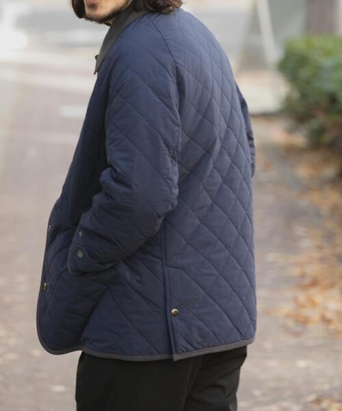 ITEMS URBANRESEARCH（アイテムズ アーバンリサーチ）の「襟コーデュロイ 中綿キルティングジャケット（ダウンジャケット/コート・メンズ・ブラック系その他/ブルー系その他/ネイビー/ブラック・LARGE/MEDIUM）」の19枚目の写真