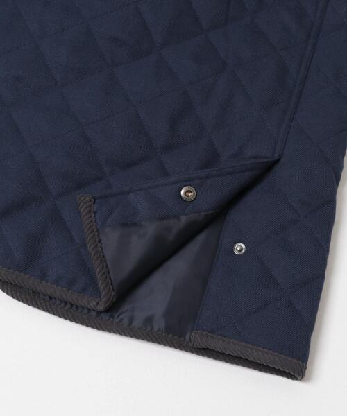 ITEMS URBANRESEARCH（アイテムズ アーバンリサーチ）の「襟コーデュロイ 中綿キルティングジャケット（ダウンジャケット/コート・メンズ・ブラック系その他/ブルー系その他/ネイビー/ブラック・LARGE/MEDIUM）」の6枚目の写真