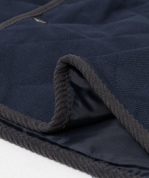 ITEMS URBANRESEARCH（アイテムズ アーバンリサーチ）の「襟コーデュロイ 中綿キルティングジャケット（ダウンジャケット/コート・メンズ・ブラック系その他/ブルー系その他/ネイビー/ブラック・LARGE/MEDIUM）」の7枚目の写真